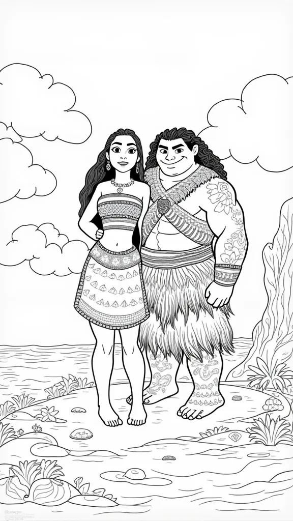 Páginas para colorear de la película Moana